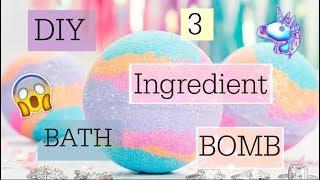 DIY 3 Ingredient MAGICAL UNICORN BATH BOMB NO CITRIC ACID EPSOM SALT OR CREAM OF TARTAR