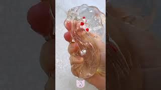 Slime ASMR  clear putty with hearts & pearls 🫧