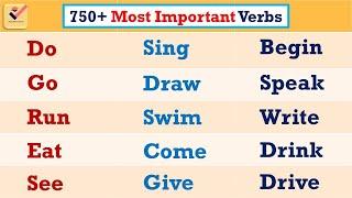 Verbs  750+ Most Important Verbs in English  List of Verbs  Vocabulary  Grammar  Mohan Saha