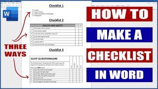 How to Make a Checklist in Word  Microsoft Word Tutorials