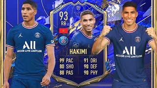 TOTY HAKIMI REVIEW 93 TEAM OF THE YEAR HAKIMI PLAYER REVIEW FIFA 22
