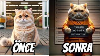 Sosis Çalan Hırsız Kedi  #cute #cat