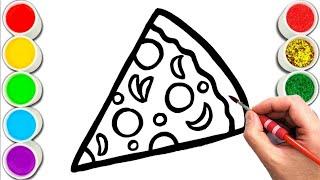 A CUTE PIZZA SLICE  How To Draw A PIZZA SLICE  Creative Corner