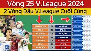  Lịch Thi Đấu Vòng 25 V.league 2024  Bảng Xếp Hạng V.league Mới Nhất  Nam Định Cần 3 Điểm Để VĐ