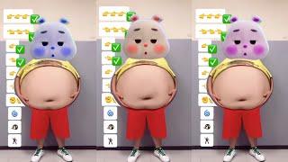 Super cute fat rabbit - The funniest fat stomach tiktok dance