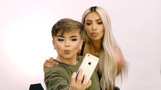 Kim Kardashian West Stops by Reuben’s Makeup Tutorial