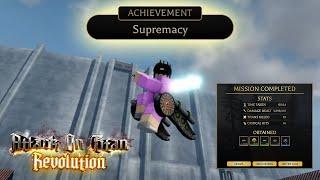 how to beat SUPREMACY SOLO in Roblox Attack On Titan Revolution