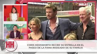 Chris Hemsworth Recibe su estrella de la fama rodeado de su familia.