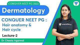 Conquer NEET PG 2022 Hair Anatomy & Hair Cycle  Dermatology  Lets Crack NEET PG  Dr.Chesta