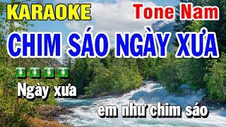 Chim Sáo Ngày Xưa Karaoke Tone Nam Nhạc Sống  D Rê Trưởng  Huỳnh Lê