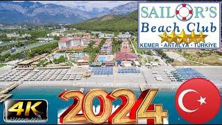 4K KEMER SAILORS BEACH CLUB 2024 HOTEL KIRIS  GOOD SEA RESORT ANTALYA TURKEY