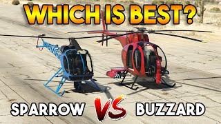 GTA 5 ONLINE  SPARROW VS BUZZARD ATTACK CHOPPER WHICH IS BEST?