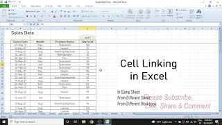 Cell Linking Tutorial in Excel How to Link Cells in Excel Data