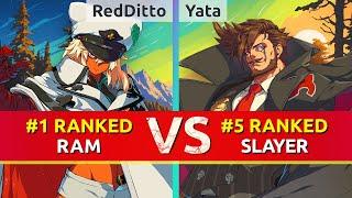 GGST ▰ RedDitto #1 Ranked Ramlethal vs Yata #5 Ranked Slayer. High Level Gameplay