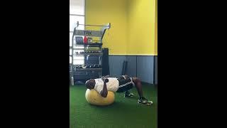 Single Arm Chest Press with Physio Ball  Part 2 #coreexercise #chestexercise #upperbodyexercise