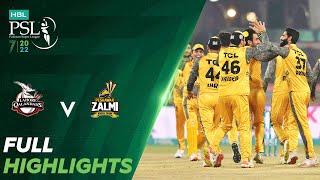 Full Highlights  Lahore Qalandars vs Peshawar Zalmi  Match 30  HBL PSL 7  ML2T