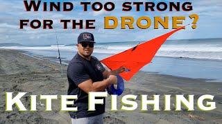 Wind Too Strong For Drones - Kite Fishing