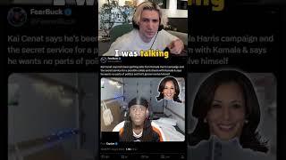 xQc reacts to Kai Cenat x Kamala Harris Stream... 