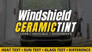 Windshield Ceramic Tint CLEAR vs Regular Tint DARK