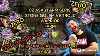 KNİGHT ONLİNE ZERO CZ ASAS FARMI #2  GÜNCEL STONE GOLEM VE TROLL WARRİOR Knight Online para kasma