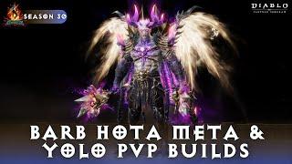 Diablo Immortal - Barbarian HOTA META & YOLO PVP Builds Season 30