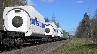 Wind turbines transported by railway  Перевозка ветрогенераторов по ЖД