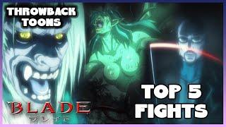 TOP 5 Blade Fights  Marvel Anime Blade  Throwback Toons