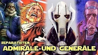 Star Wars Alle Generäle und Admirale der Separatisten Legends