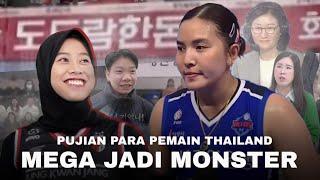 Mega Jadi MONSTER di Korea  Reaksi Bintang Timnas Thailand Setelah di Kalahkan Mega di V League