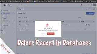 Delete record in databases HR Management  Laravel 11
