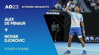 Alex de Minaur v Novak Djokovic Extended Highlights  Australian Open 2023 Fourth Round