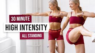 30 MIN HIIT CARDIO Workout - ALL STANDING - Full Body No Equipment No Repeats