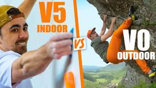 Is outdoor bouldering actually harder?