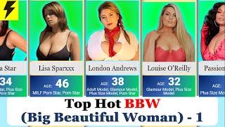 Top Best BBW Big Beautiful Women Love Stars and Models in the World and Their Countries