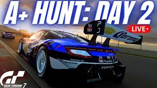 LIVE GT7  DR-A+ HUNT v2 - DAY 2 TRYING HARD OR HARDLY TRYING?