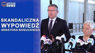 Skandaliczna wypowiedź senatora Boguckiego - Konferencja prasowa KO 6.06.2023