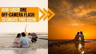 How to CREATE a Beautiful Sunset with OFF CAMERA FLASH