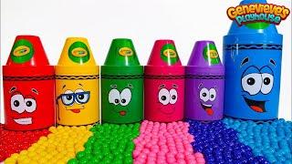 Best Toy Learning Video for Toddlers and Kids Learn Colors with Surprise Crayons