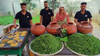 Saag Handi With Makki Ki Roti  Village food  Sarson ka Saag  Veg Recipes