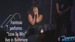 Fantasia gives a testimony during Lose To Win performance live in Baltimore