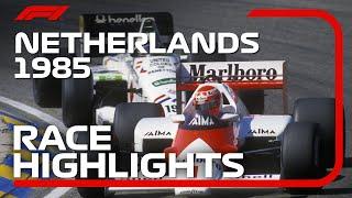 1985 Netherlands Grand Prix Race Highlights  DHL F1 Classics