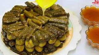 Grape leaves and zucchini yalanji ورق العنب وكوسا يالنجي بأطيب طريقة بطعم لا يقاوم