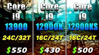 Core i9 13900 vs Core i9 12900K vs Core i9 12900KS  PC Gameplay Tested