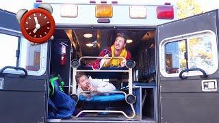 OVERNIGHT SURVIVAL CHALLENGE IN AMBULANCE