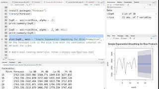 Simple Exponential Smoothing using R