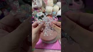 Epoxy resin snowflake ornament for Christmas gift asmr demoulding reveal