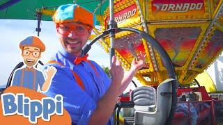 Blippi Visits A Kids Theme Park And More Learning With Blippi  Educational Videos For Kids