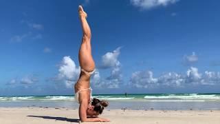 Beach Yoga Pinchamayurasana