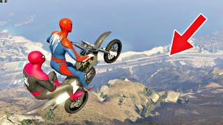 GTA 5 Stunning Ragdolls # 24 Spider Man - Fallos en Moto Cross de montaña cuesta abajo MOTO