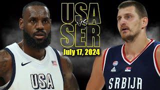 Team USA vs Serbia Full Game Highlights - 2024 Olympics  July 17 2024